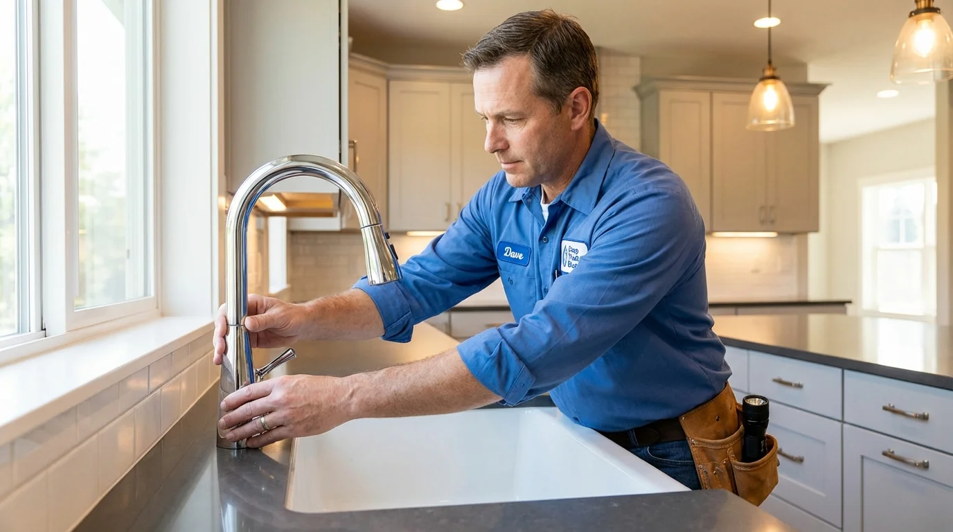 Kitchen faucet installation by Johns Plumbing LLC in Indian River
