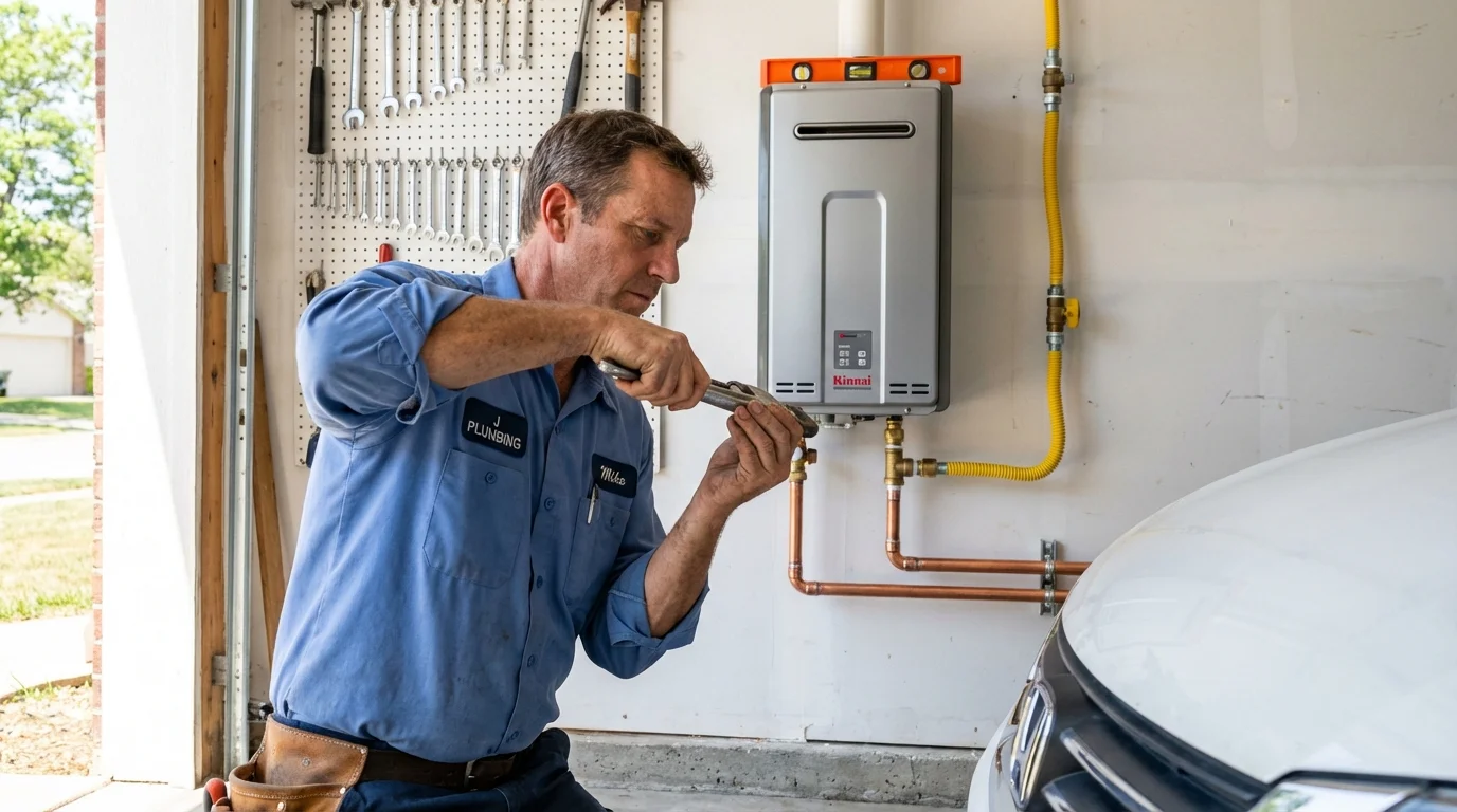 Tankless water heater installation by a Johns Plumbing LLC plumber in Indian River